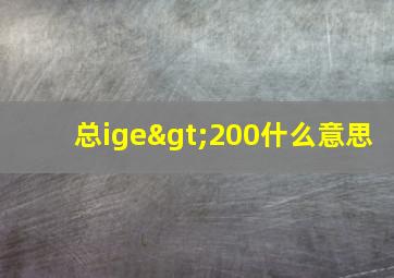 总ige>200什么意思